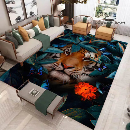 3D tiger printed carpet Fashion yoga mat Photography prop room decor  area rug  carpets for living room