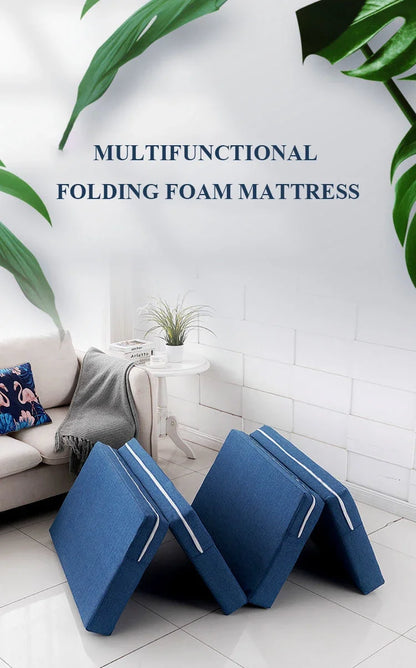 Memory Single Foam Folding Mattress Foldable Tatami Yoga Mat for Floor Sleeping School Office Lunch Break Mattresses Portable