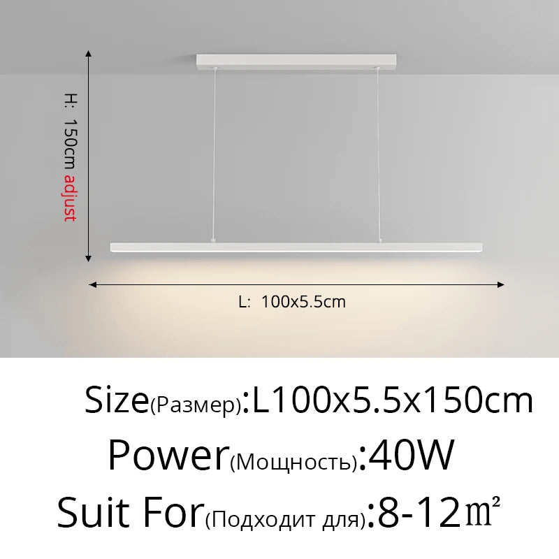 Modern Led Minimalist Long Pendant Lights For Home Villa Living Bedroom Dining Room Study Indoor Lighting Decoration Lamps