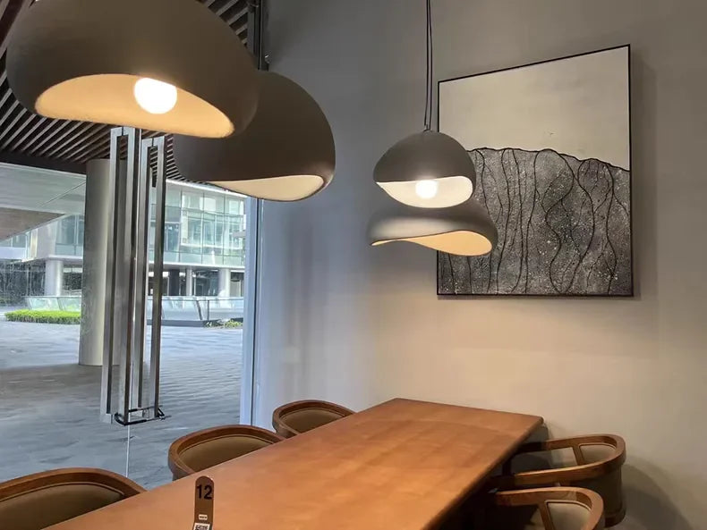 Nordic Minimalist Wabi Sabi Wind E27 LED Chandelier for Dining Room Pendant Lights Modern Bedroom Bar Loft Hanging Lamps Fixture
