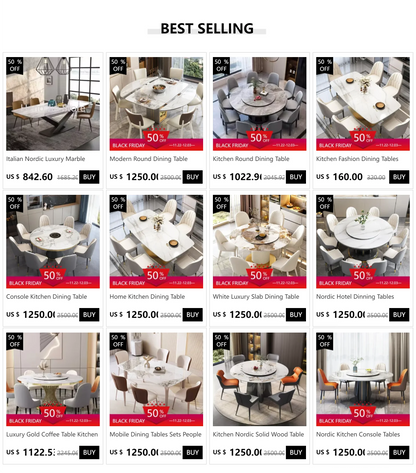 Luxury Dining Table Manger Chair Set Living Room Console Table Dressing Gold Space Savers Multifunction Yemek Masaları Furniture