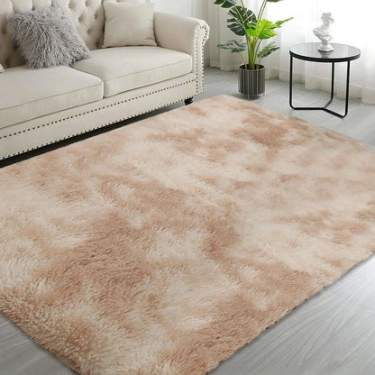 Ultra Soft Fluffy Area Rugs for Bedroom Shaggy Bedroom Carpet Plush Living Room Furry Floor Rugs Non-Slip Tie-Dyed Floor Carpet