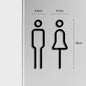 Black Gold Color Toilet Sign Plate Brass Wash Room Door Wall Label Sticker Wc Holder Signage Board