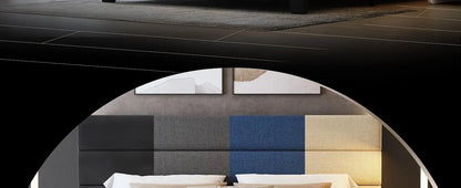 King Bed Frame Platform Bed,Linen Fabric Upholstered Headboard and Wooden Slats Support,Heavy Duty Mattress Foundation,Beige