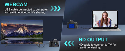 4K HD Digital Camera for Photography Auto Focus 12X Optical Zoom Vlogging Camera for YouTube 72MP WiFi Livestream Video Cameras