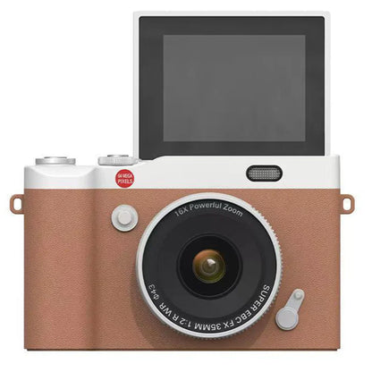 4K Digital Camera 2.4 Inch 16X Digital Zoom CCD Retro Video Recorder 180° Flip Screen Selfile Compact Digital Photography Camera