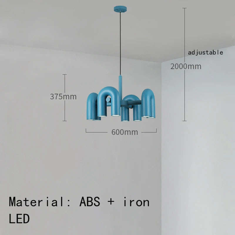 Cirkus scandinavian pendant light LED U-shaped tube chandelier Simple creative lamp Living Room Decoration restaurant lights