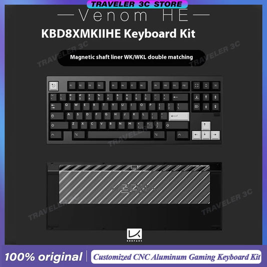 KBDfans KBD8X MKIII HE CNC Aluminum Gaming Keyboard Barebone Kit Venom TKL HE PCB High Performance Hall Effect 87 Keys Gfit PC