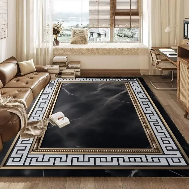 Retro Versace Style CARPET FOR LIVE ROOM Non-slip Bedroom Soft Large Rug Hall Decoration Washable Floor Mats Customizable Ковер