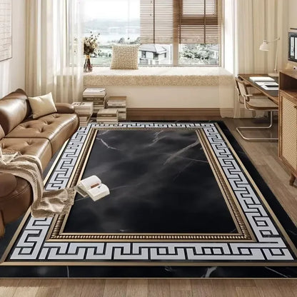 Retro Versace Style CARPET FOR LIVE ROOM Non-slip Bedroom Soft Large Rug Hall Decoration Washable Floor Mats Customizable Ковер