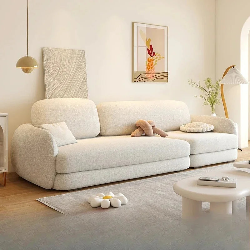 Modern Corner Sofa Bed for Living Room, Recliner Floor Couch Single Luxury Nordic Furniture