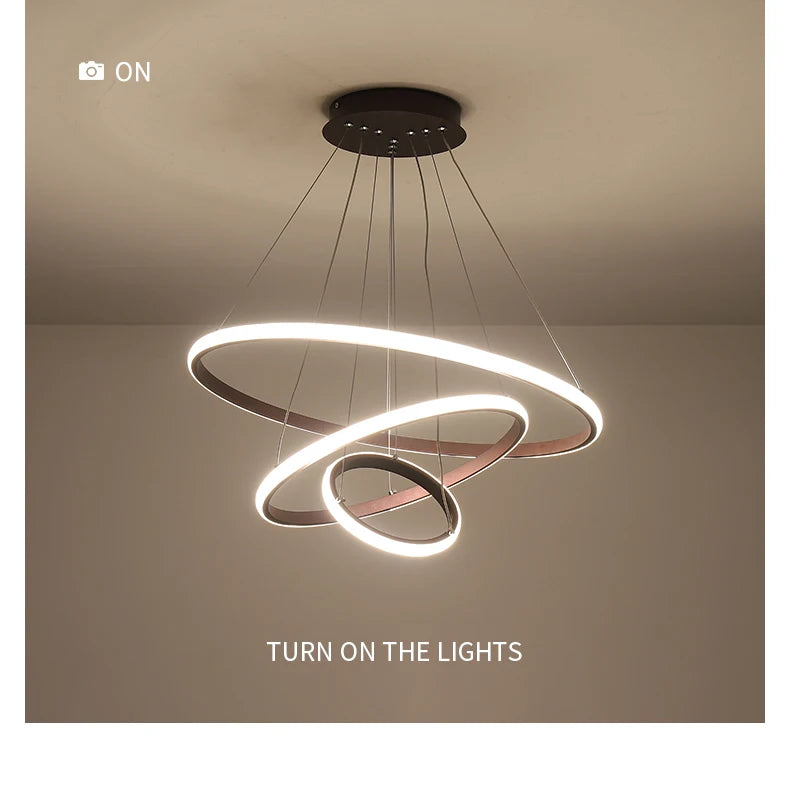 LED Chandelier Ring Ceiling Lighting For Living Room Bedroom Dining Room Kitchen Ceiling Chandelier Lustre Home Light Fixtures