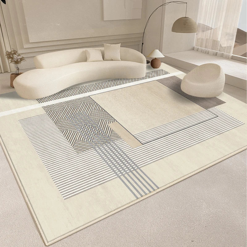 Modern Style Living Room Decoration Line Carpet Fluffy Soft Rugs for Bedroom Abstract Design Plush Rug Home Thickened Floor Mat