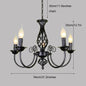 American Simple Living Room Light Modern Dining Room Bedroom Chandelier Black Iron Nordic Style Room Decoration Lighting Chandel