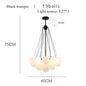 Nordic Bubble Glass Chandelier for Living Dining Table Room Decoration Frosted Glass Gold Black LED Ceiling Pendant Light
