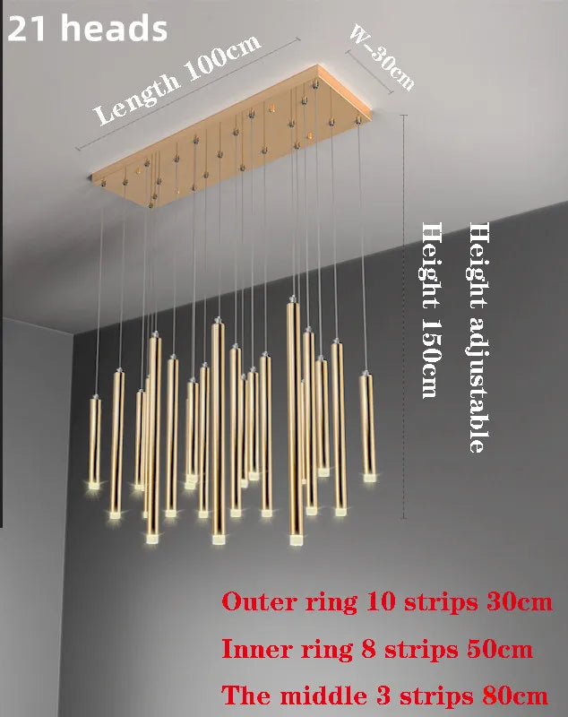 Modern Minimalist Led Dining Room Chandelier Nordic Luxury Living Room Lights Kitchen Island Dining Table Decorative Lamps