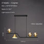 Nordic Black LED Chandelier For Living Room Kitchen Modern Home Indoor Ceiling Lighting Fixtures Glass Ball E14 Hanging Lamps