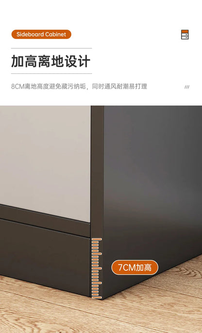 Modern Tall Minimalist Sideboard Buffet Slate Cupboard Living Room Furniture Entrance Hall Console Table Kitchen Storage Cabinet