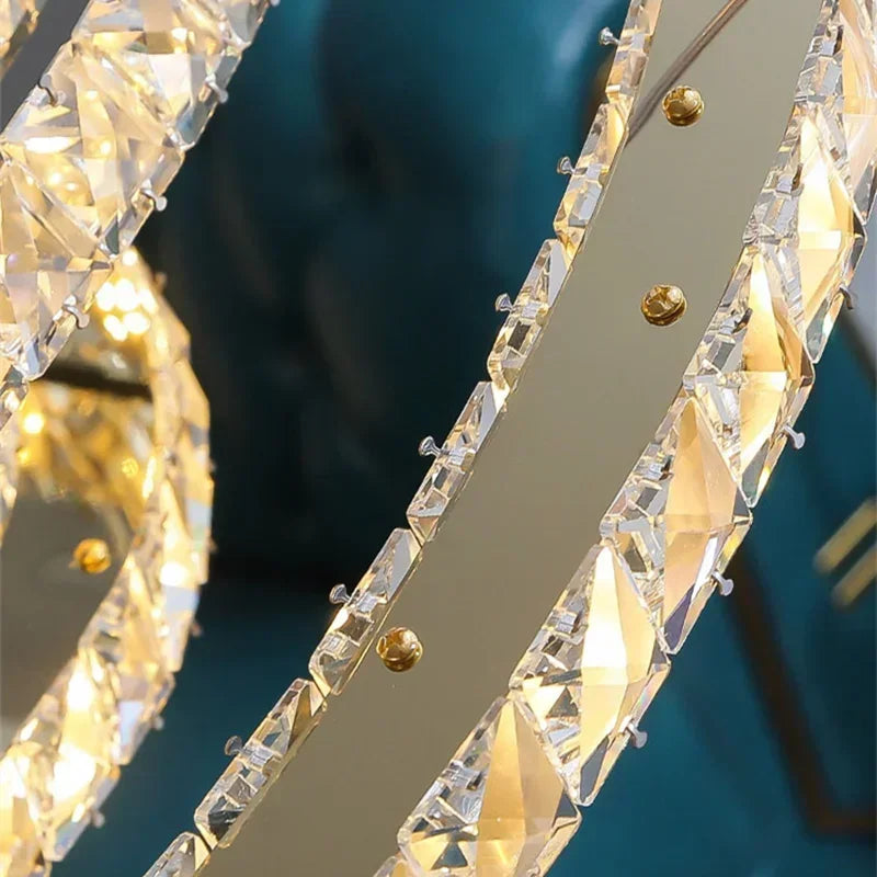 2024 Modern Crystal Ceiling Hanging Chandeliers for Living Dining Table Room Bedroom Lamps Home Decorations Pendant Light Lustre