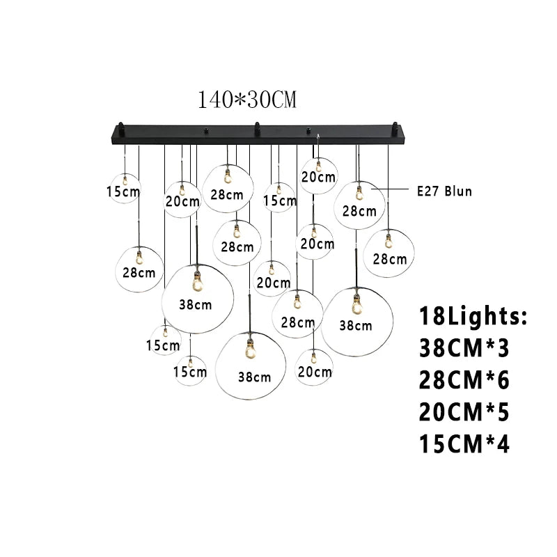 Nordic Lava Loft LED Pendant Light Modern Light PVC Lighting Living Room Indoor Decor Home Fixtures Kitchen Hanging Pendant Lamp