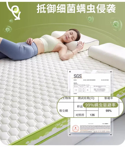 Thai latex filling Mattress Floor mat Foldable Slow rebound Tatami Cushion Cover Bedspreads 5/8cm thickness King Twin Queen Size