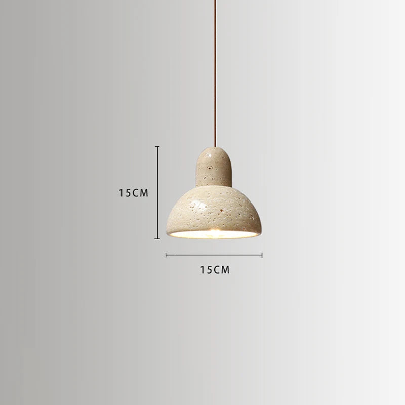 Yellow cave stone wabi-Sabi wind bedroom bedside chandelier Creative cream style homestayretro medieval restaurant small chandel
