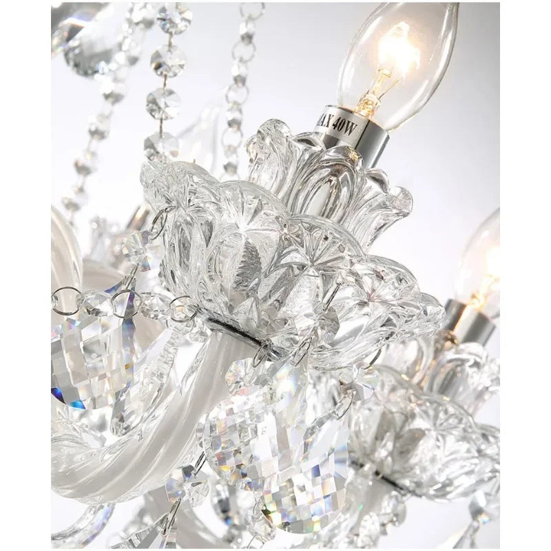 Luxury Home Crystal Chandeliers Villa Lighting for Living Room Decorate Ceiling Pendant Lamps Indoor Hanging Led Lights Fixture