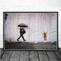 Canvas Wall Art Painting Abstract Banksy Graffiti Art Picture Funny Monkey Street Pop Wall Art Posters for Home Bedroom Decor