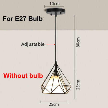 Led Pendant Lights for Dining Room Kitchen Modern Led Chandelier Ceiling Lamp Indoor Hanging Lighting Fixture for E27 Lamp Bulb