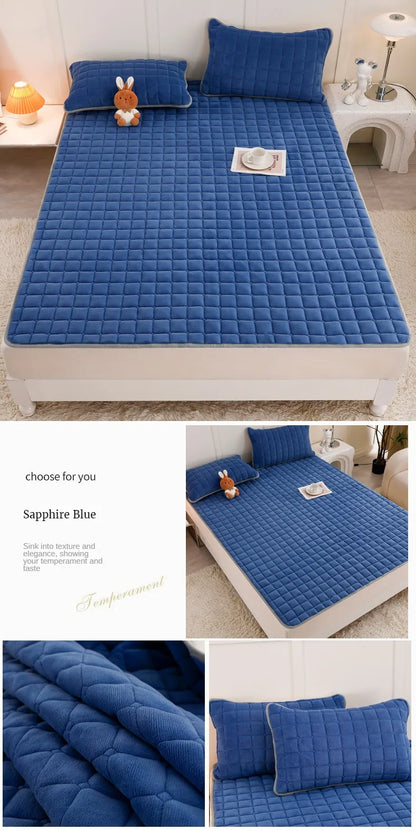 Fleece Topper Mattress Foldable Pad Sleeping Mat on The Floor Tatami Orthopedic Pillow Top Double Bed Bedroom Furniture Futon