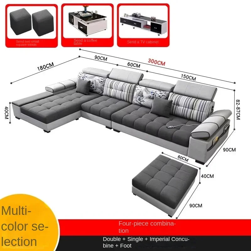 Gray Large Wood Sofas Filler Waterproof Design Lazy Lounges Puffs Couch Salon Recliner Luxury Canape Salon Furniture Home