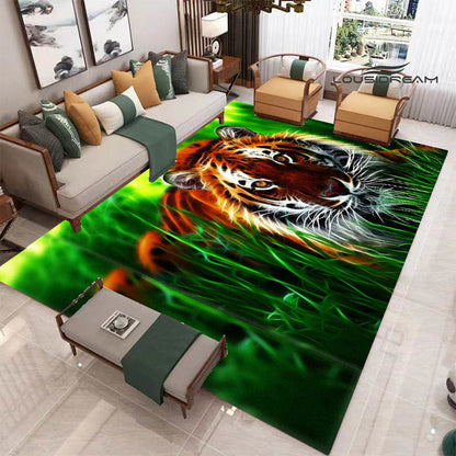 3D tiger printed carpet Fashion yoga mat Photography prop room decor  area rug  carpets for living room