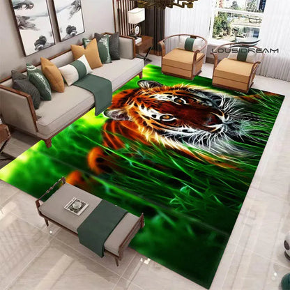 3D tiger printed carpet Fashion yoga mat Photography prop room decor  area rug  carpets for living room