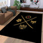 15 Size Samurai Spirits Pattern Rug Carpet for Living Room Bathroom Mat Creative Doormat Carpet for Bedroom Home Decor Play Mat