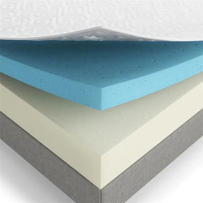Medium Firm Gel Luxury Roll Compressed Memory Foam Mattress With Removable Cover