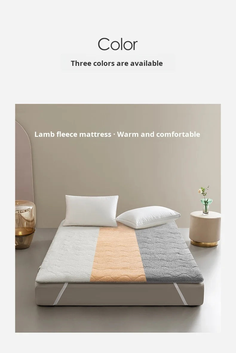 Student dormitory foldable thickened warm lamb velvet tatami mattress winter floor bunk bed mattress Home Double mattress