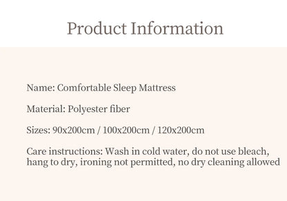 Premium Mattress Topper With Feather Velvet and Brushed Surface for Single/Double Beds Futon Sleeping Mats on the Floor Cover