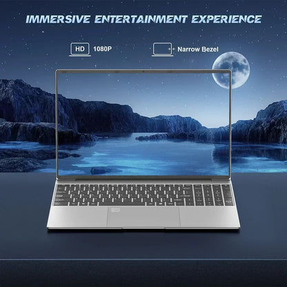 LENO 15.6" Portable Laptop Intel N5095 32GB DDR4 2TB SSD Windows11 Notebook Pc Gamer Office Computer with Backlit Fingerprint