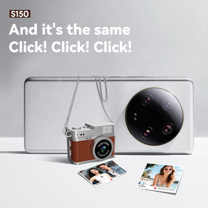 S150 Retro Digital Camera Mini Video Cam Photography Point Camera 1080P Pocket Video Recorder with LED Flash Light for Kids Toys