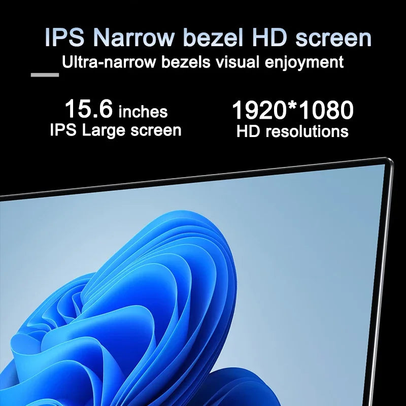 New 15.6" Inch Laptop Windows 11 Pro N5095 1920x1080 32GB+2048 GB Backlit Keyboard Portable Office Entertainment Laptop