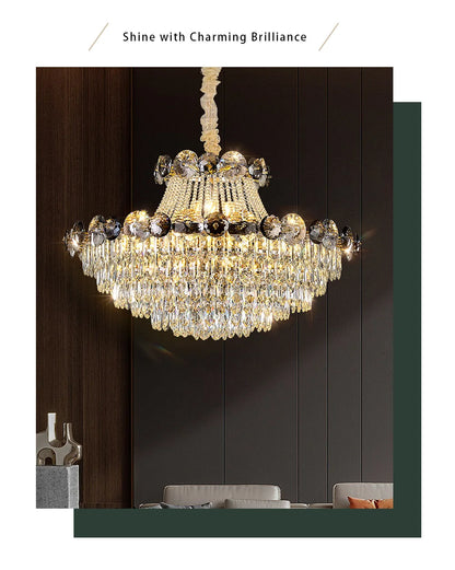 2024 Modern Large Luxury Living Room Chandeliers for Staircase Designer Crystal Pendant Lamps Home Decor Lighting Lustre Fixture