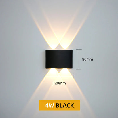 Aluminum LED Wall Lamp Waterproof IP65 Outdoor Garden Lights 8W 12W Interior Wall Light for Bedroom Living Room Stairs Lighting