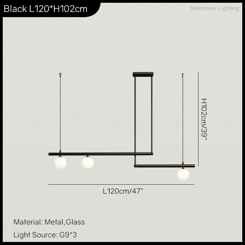 Hanging Lamp for Home LED Modern Minimalist Living Room Chandelier Simple Linear Restaurant Pendant Light Nordic Creative Shop
