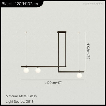Hanging Lamp for Home LED Modern Minimalist Living Room Chandelier Simple Linear Restaurant Pendant Light Nordic Creative Shop