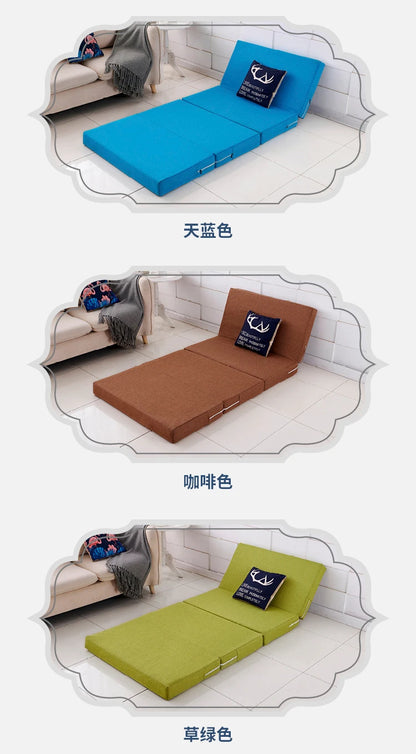 Compact Memory Foam Folding Mattress Office Nap Bed Compact Tatami Yoga Mat Foldable Sponge Mattress Portable Single Bed for Eas