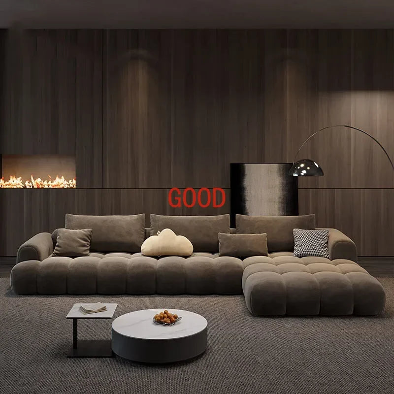 Relaxing Fancy Sofa Cheap Stretch Brown Floor Recliner Sofa Puffs Sectional Juego De Muebles Para Sala Living Room Furniture