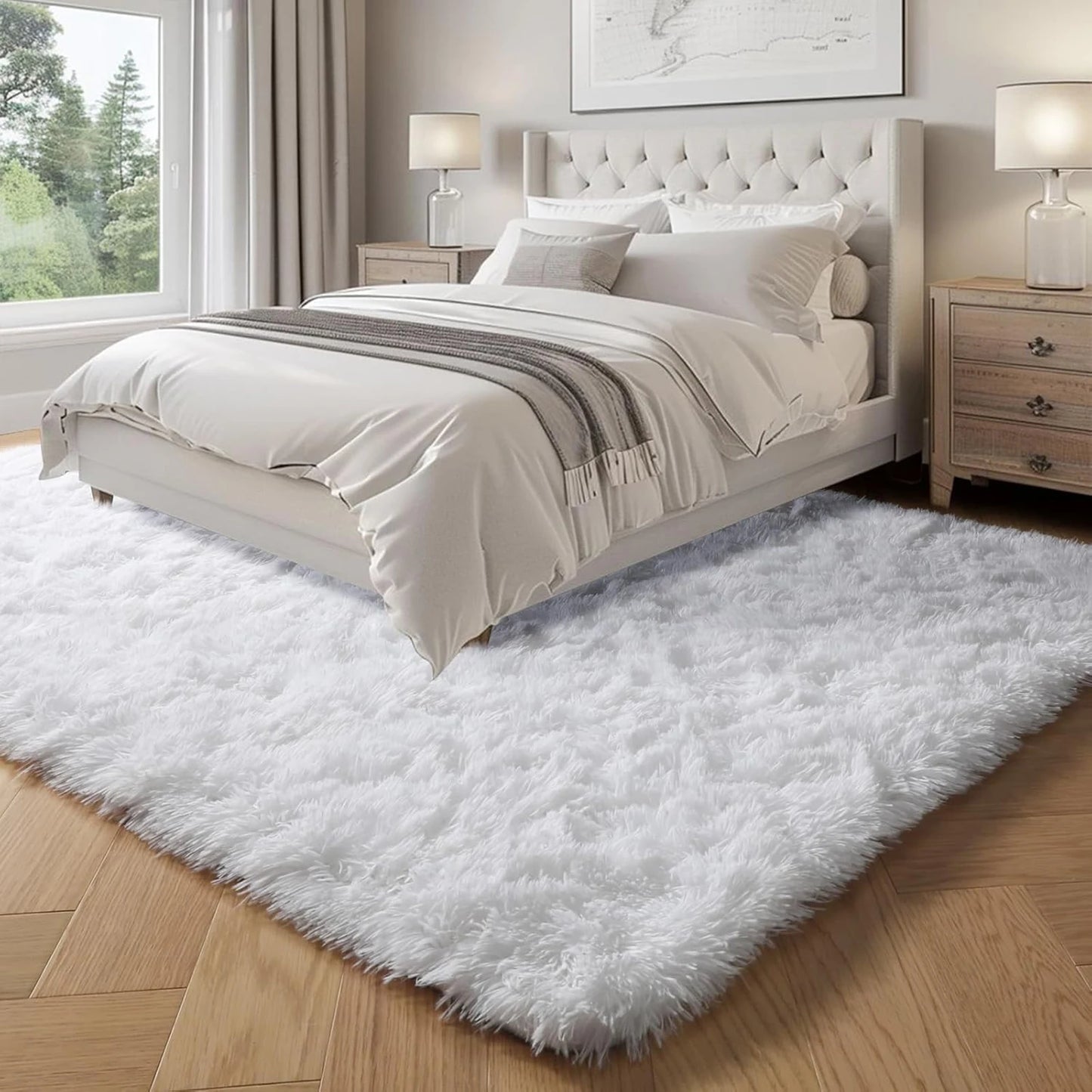 Grey Area Rugs for Living Room Bedroom carpet Soft Plush Fluffy Rug for Dorm Room Classroom Home Office Nursery Thick Carpet