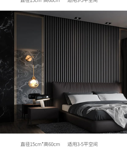 Modern Led Wall Lamp Glass Ball Gold Sconce Lighting Indoor Nordic Living Bedroom Kitchen Fixture Bedside Light Decor Luminaire