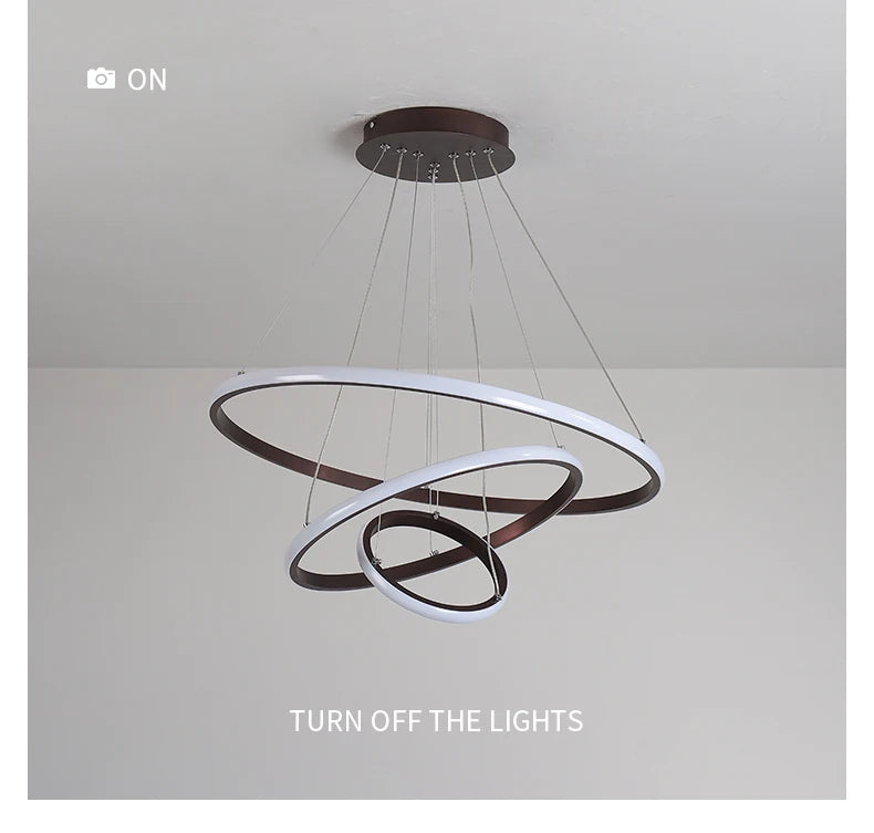LED Chandelier Ring Ceiling Lighting For Living Room Bedroom Dining Room Kitchen Ceiling Chandelier Lustre Home Light Fixtures