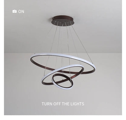 LED Chandelier Ring Ceiling Lighting For Living Room Bedroom Dining Room Kitchen Ceiling Chandelier Lustre Home Light Fixtures